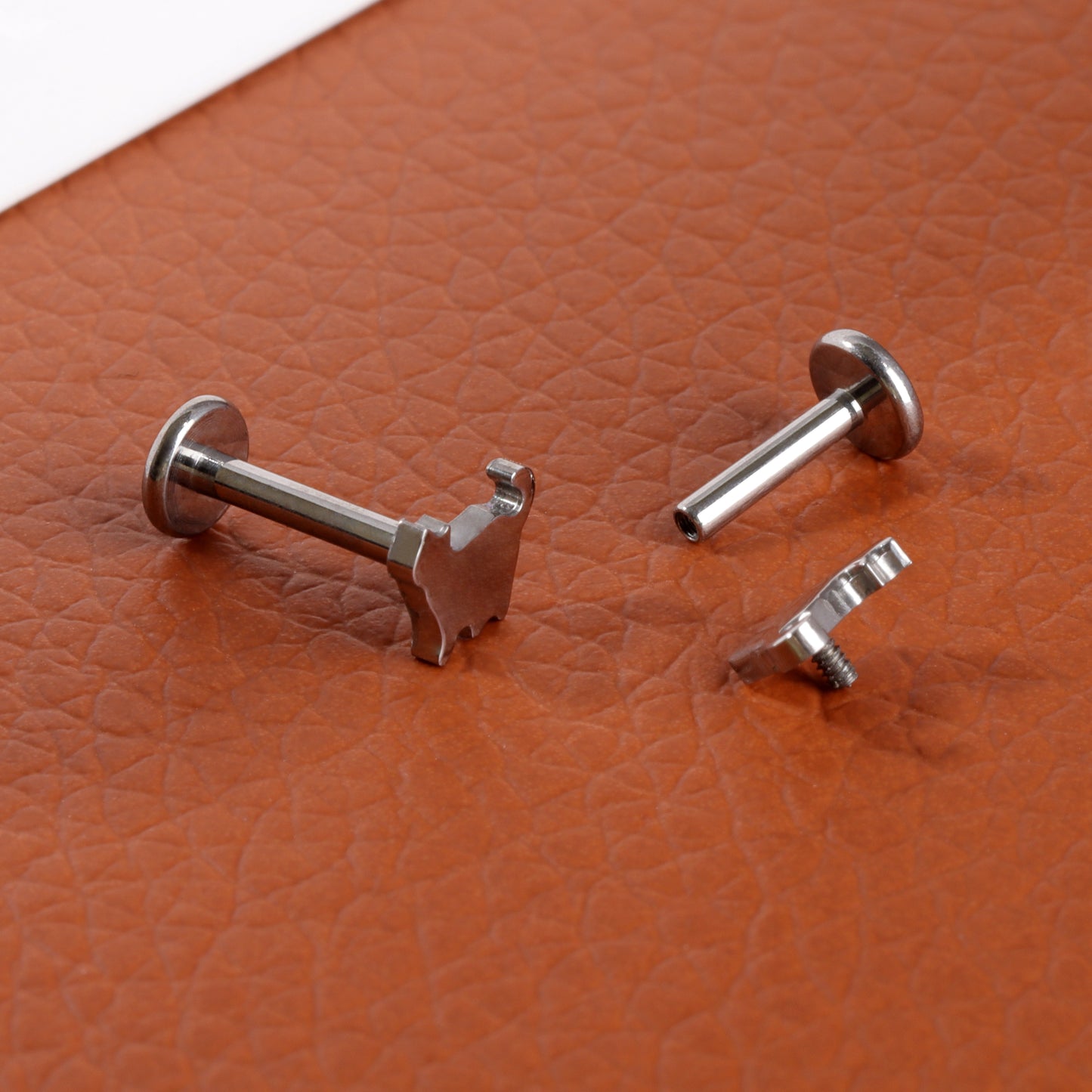 F-136 Titanium Cute Cat Stud Earring, 1.2*6/8/10mm, Internally Threaded Stud, Flat Back Earring, Cartilage Stud, Tragus Stud, Gift Packaged