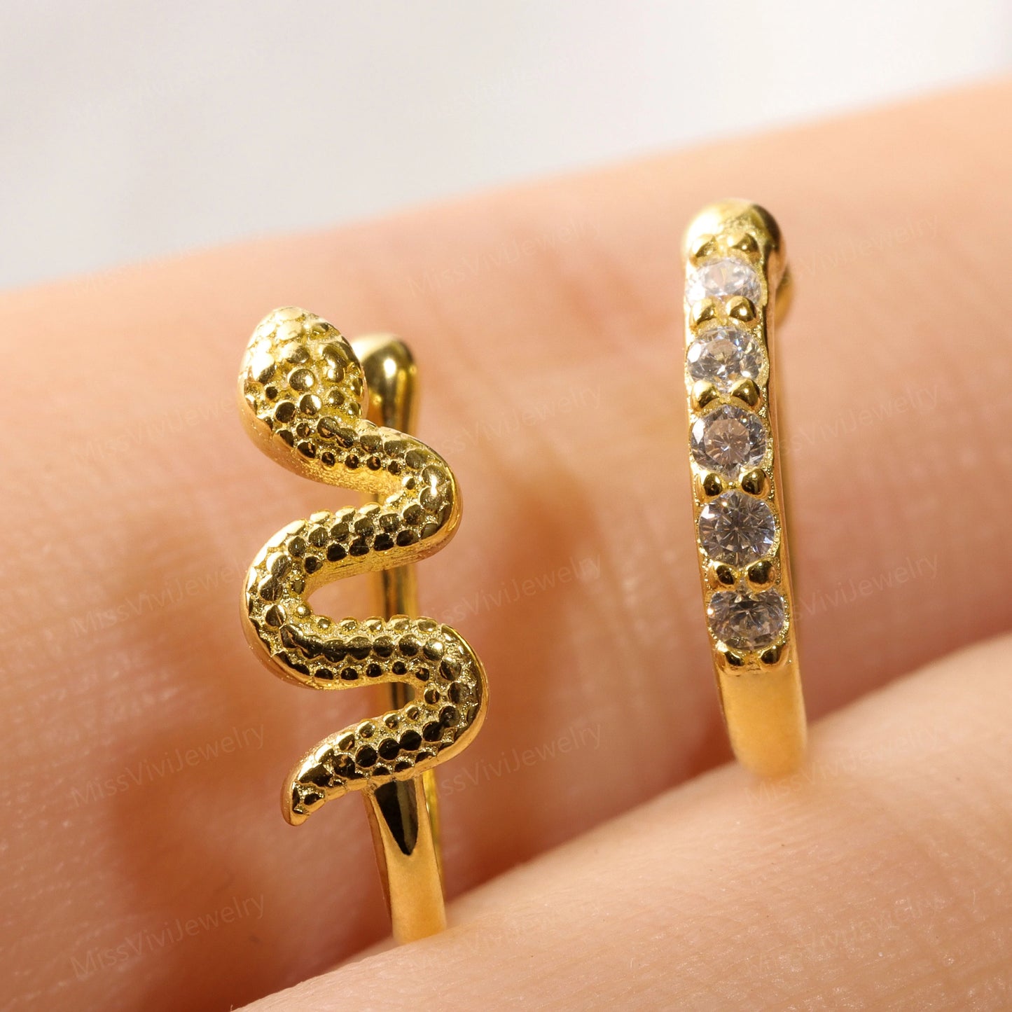 S925 Sterling Silver Fake Nose Ring/ Non Piercing Nose Ring Cuff Gold/ Never Getting Green Faux Nose Ring/ Quality Fake Piercing Jewelry Miss Vivi Jewelry