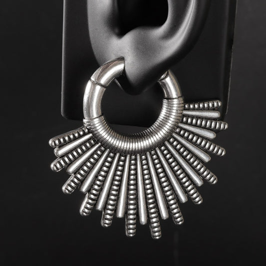 Silvery Sunshine Ear Weights/ High Quality Ear Hangers/ 2 Gauge Ear Weight Hoop/ Ear Stretched Jewelry/ 6mm  2Gauge Weights