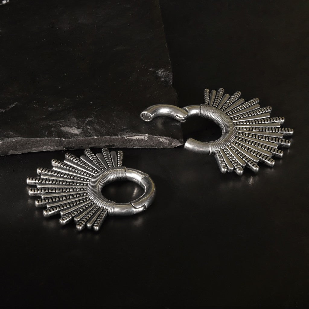 Golden Sunshine Ear Weights/ High Quality Ear Hangers/ 2 Gauge Ear Weight Hoop/ Ear Stretched Jewelry/ 6mm  2Gauge Weights