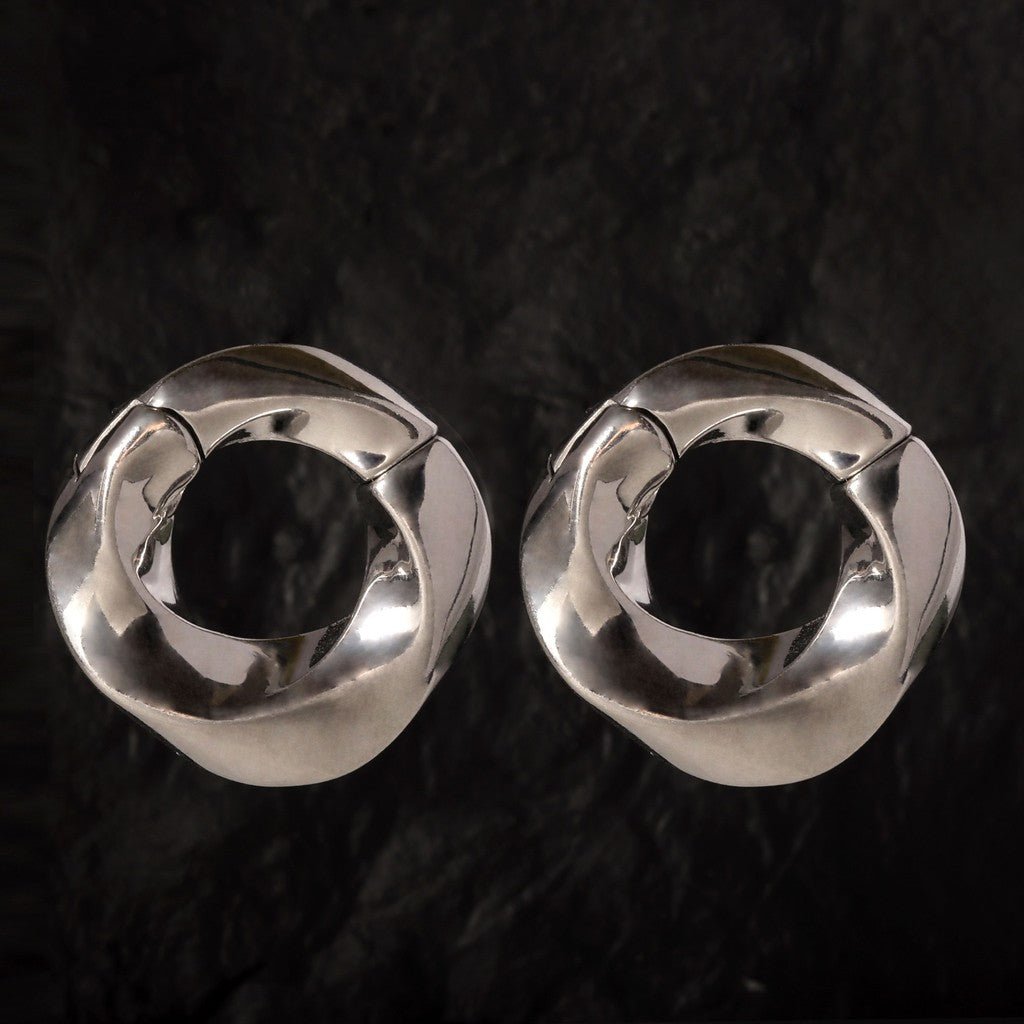 Golden Mobius Ear Weights/ 6mm Gauge for Stretched Ear/ 2G Ear Plug/ Heavy Gauge Ring/ Ear Weights Hoop/ Ear Lobe Hanger