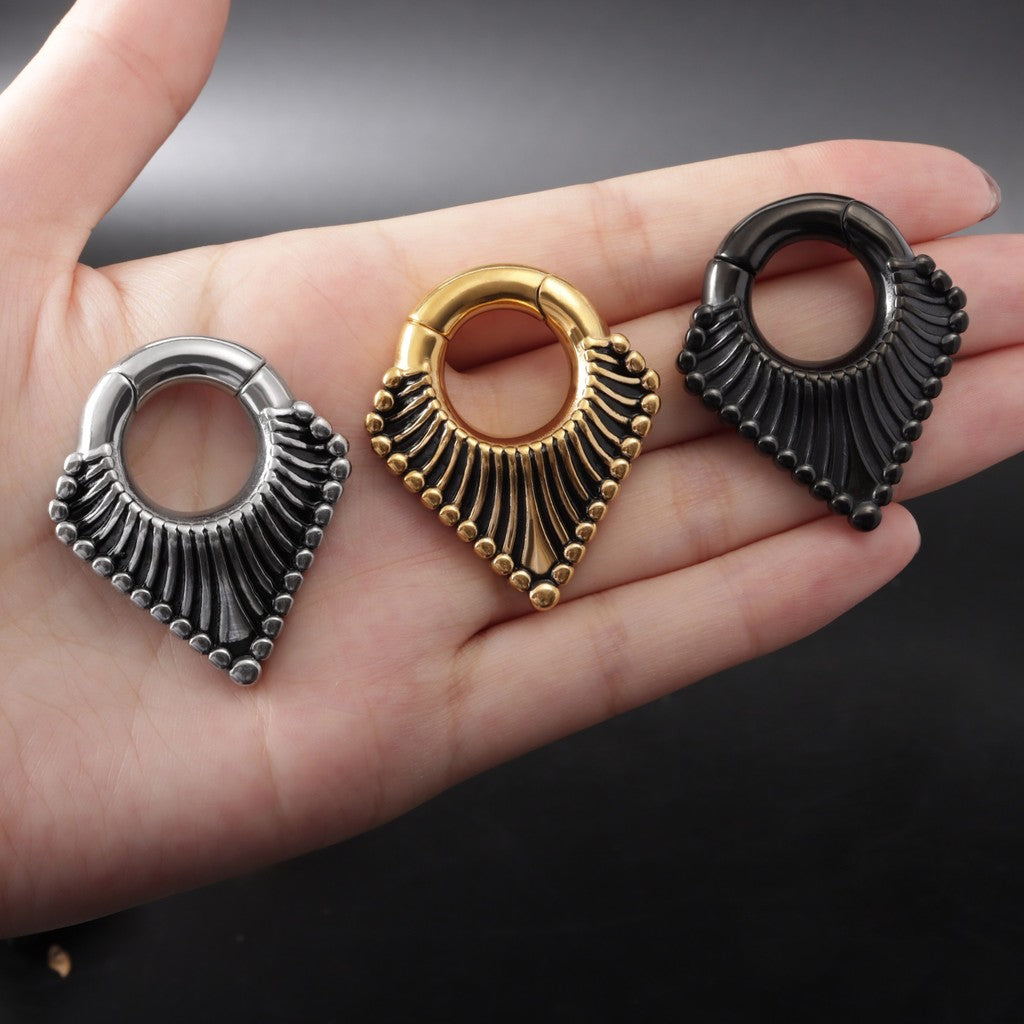 Ear Weights V-shape Hanger with Easy Clasp/ 6mm Ear Weights/ Gauges Earrings/ Hanger Weights/ Ear Weights Hoop/ 2 Gauges Ear Stretchers