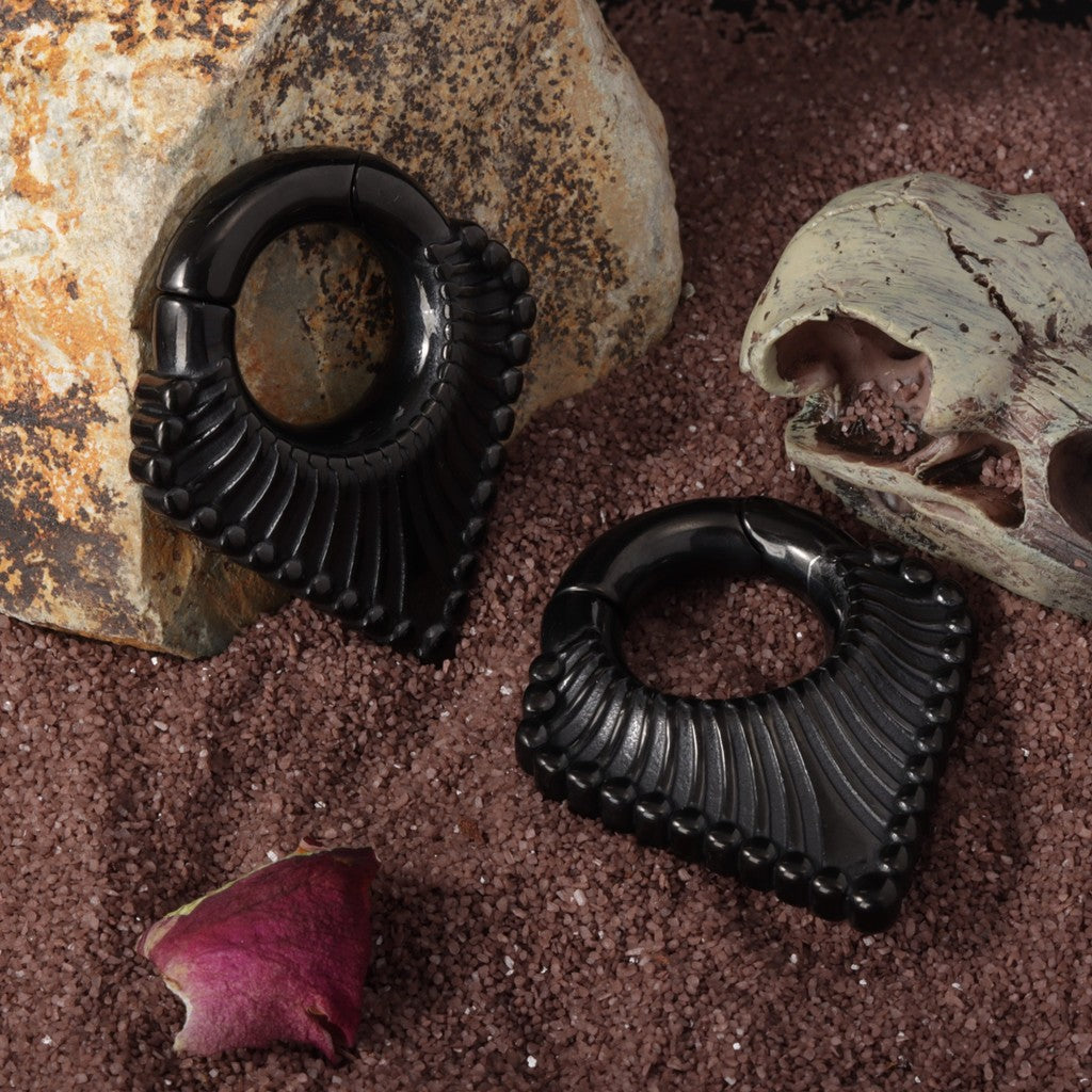 Ear Weights V-shape Hanger with Easy Clasp/ 6mm Ear Weights/ Gauges Earrings/ Hanger Weights/ Ear Weights Hoop/ 2 Gauges Ear Stretchers