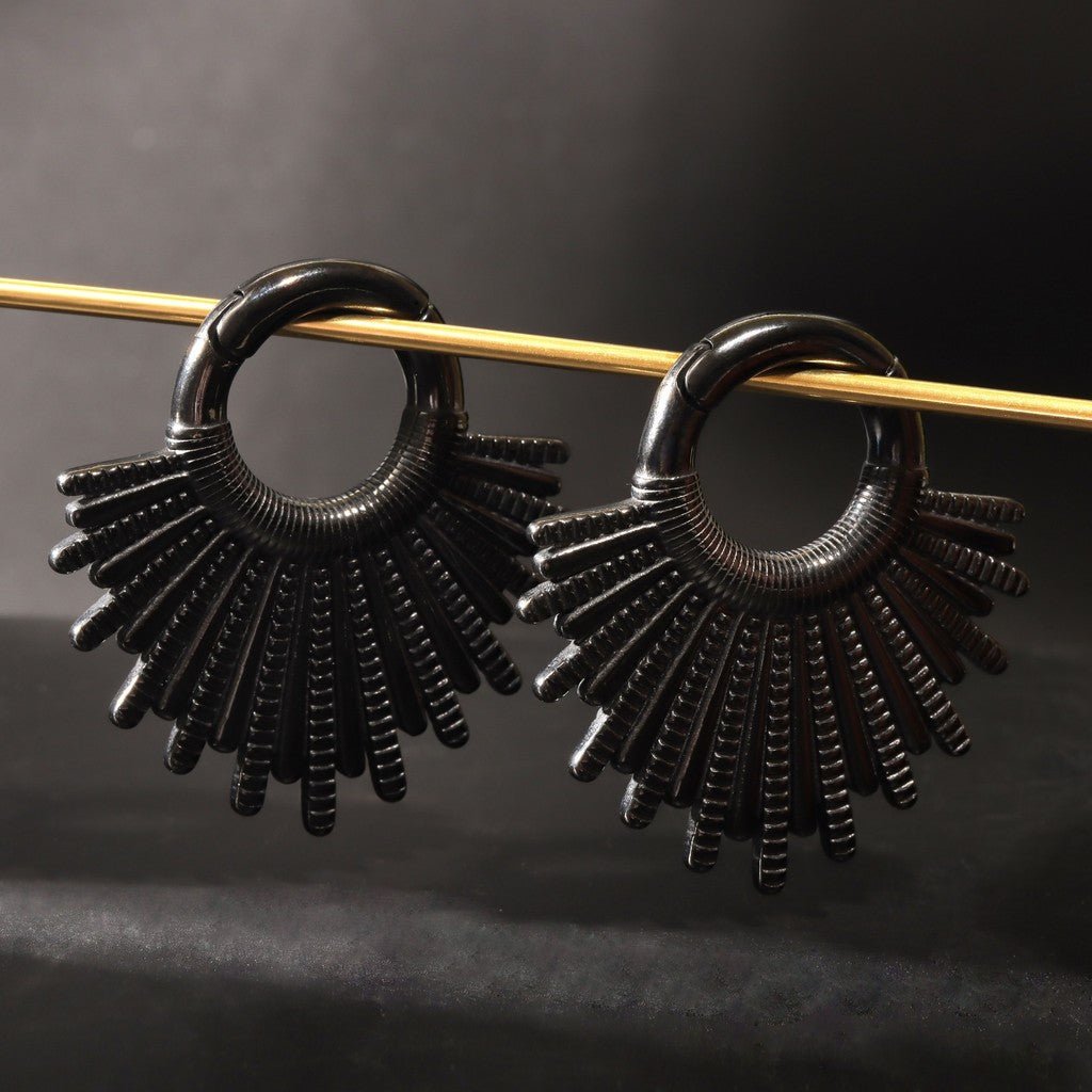 Silvery Sunshine Ear Weights/ High Quality Ear Hangers/ 2 Gauge Ear Weight Hoop/ Ear Stretched Jewelry/ 6mm  2Gauge Weights