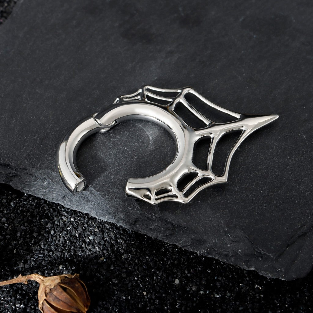 Spiderweb Ear Weights Hoop for 5mm Stretched Ear/ 4 Gauges Earring Plugs/ Gauge Weights/ Weights Hanger Heavy with Easy Clasp/ Ear Tunnels