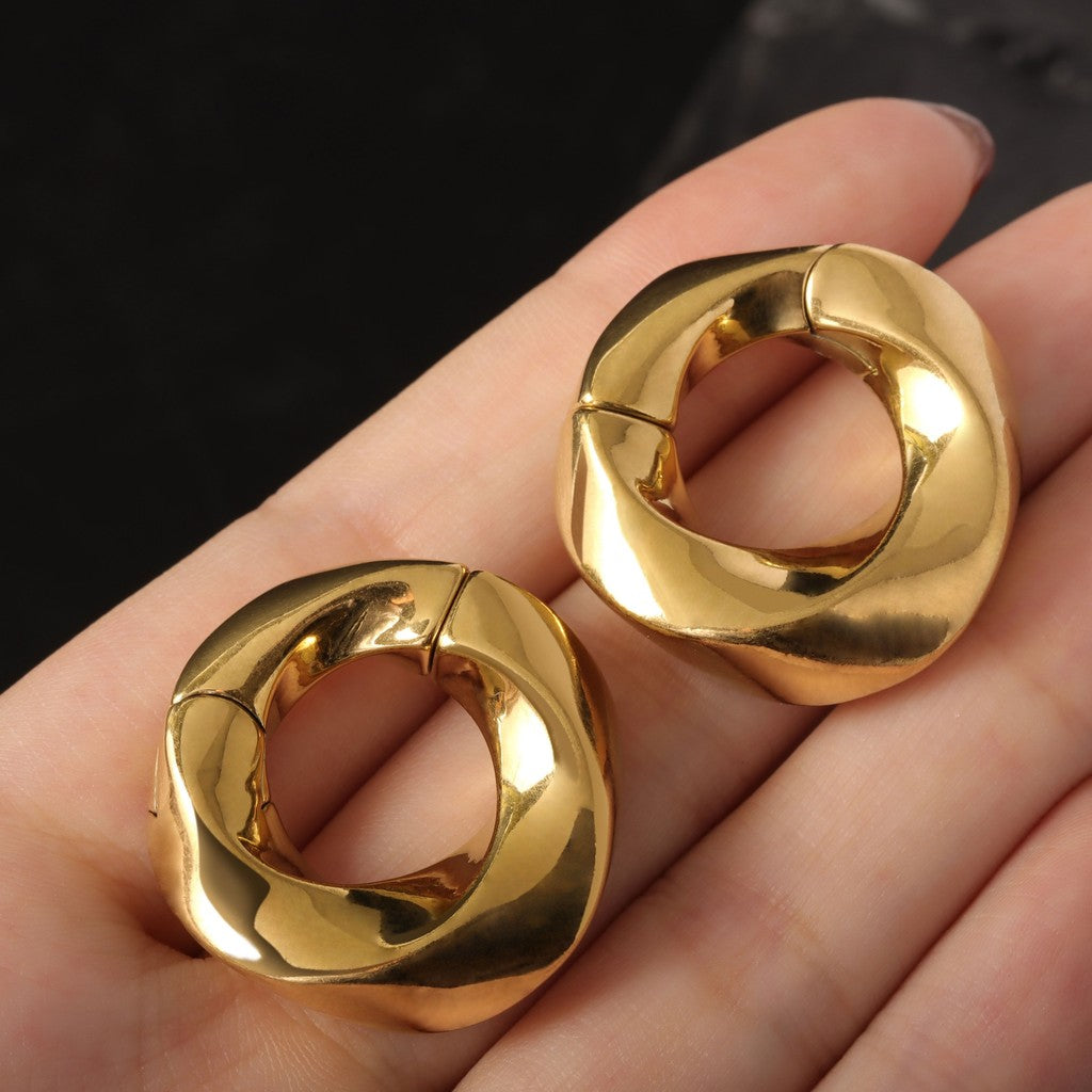Mobius Ear Weights/ 6mm Gauge for Stretched Ear/ 2G Ear Plug/ Heavy Gauge Ring/ Ear Weights Hoop/ Ear Lobe Hanger