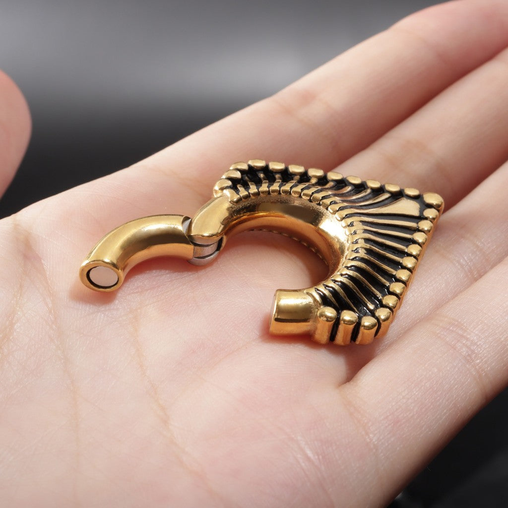 Ear Weights V-shape Hanger with Easy Clasp/ Ear Stretcher Weights/ Earlobe Weights Heavy/ Golden Ear Plug/ 2 Gauges Earring/ Ear Gauges 6mm